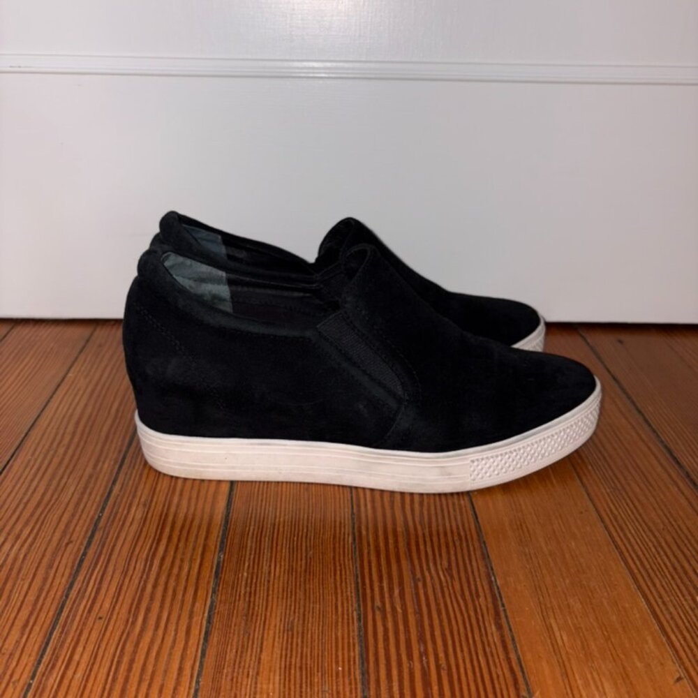 Caslon Black Suede Wedge Slipons/Sneakers - Picture 11 of 14